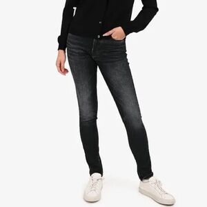 R13 Black Skinny Jeans Distressed Made in Italy Stretchy Size 28